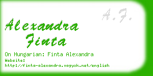 alexandra finta business card